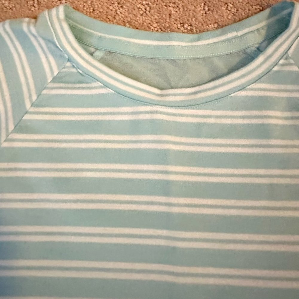 Athleta Girl: Size L (12) Active Striped Performance Long-Sleeve